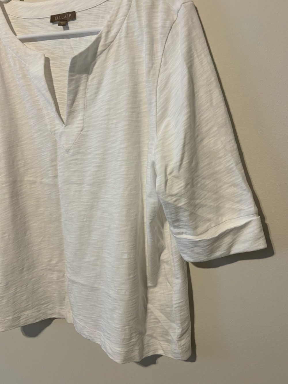 Lilla P White 100% Cotton Womens Top Size XL - Picture 2 of 8